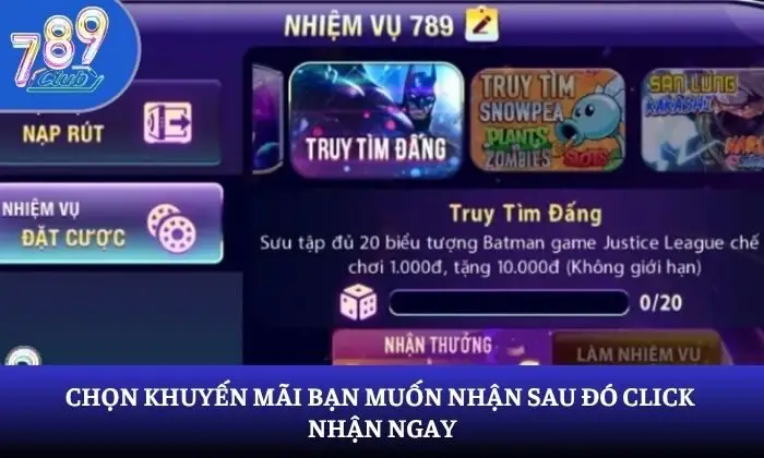 cách lấy khuyến mãi 789Club cách lấy khuyến mãi 789Club