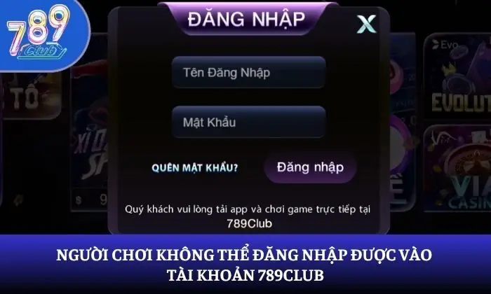 lỗi thường gặp trên 789Club